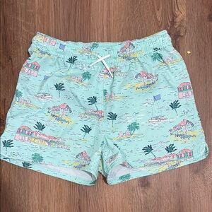 Vineyard Vines Kids Tropical Print Swim Shorts